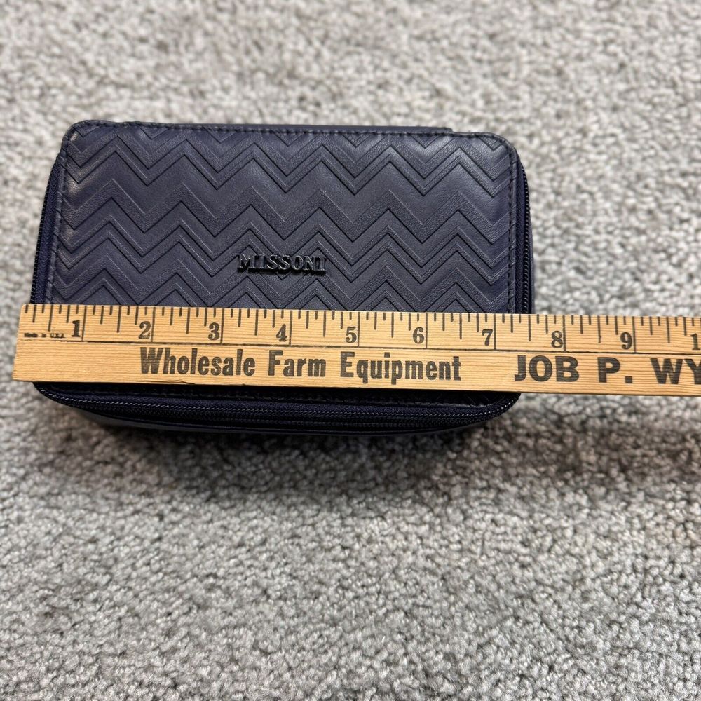Missoni Cosmetic case Exclusive Delta One Travel Case Pouch Blue‎ Wave Zipper